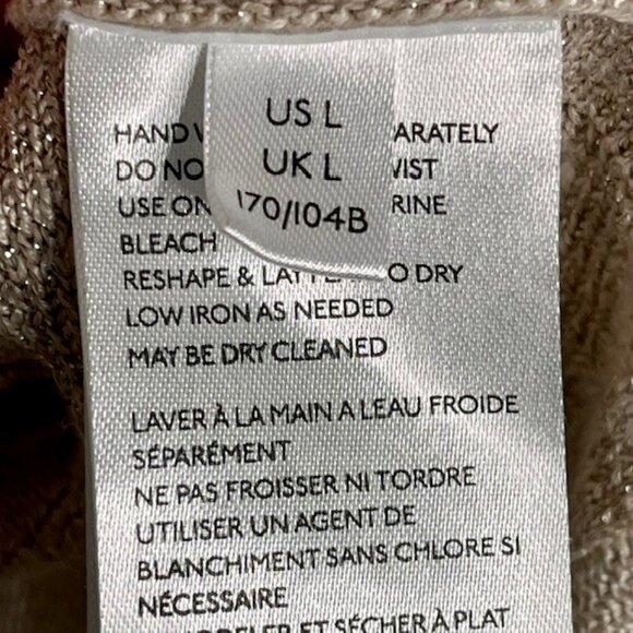 Anthropologie Alicia Shimmer Relaxed Fit Pullover - Gold/Linen - L - Picture 8 of 11